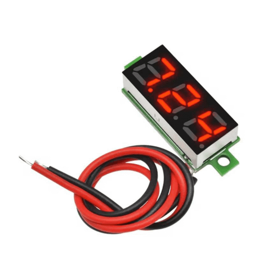 VOLTMETER 0-100V 3WIRE 0.28INCH RED