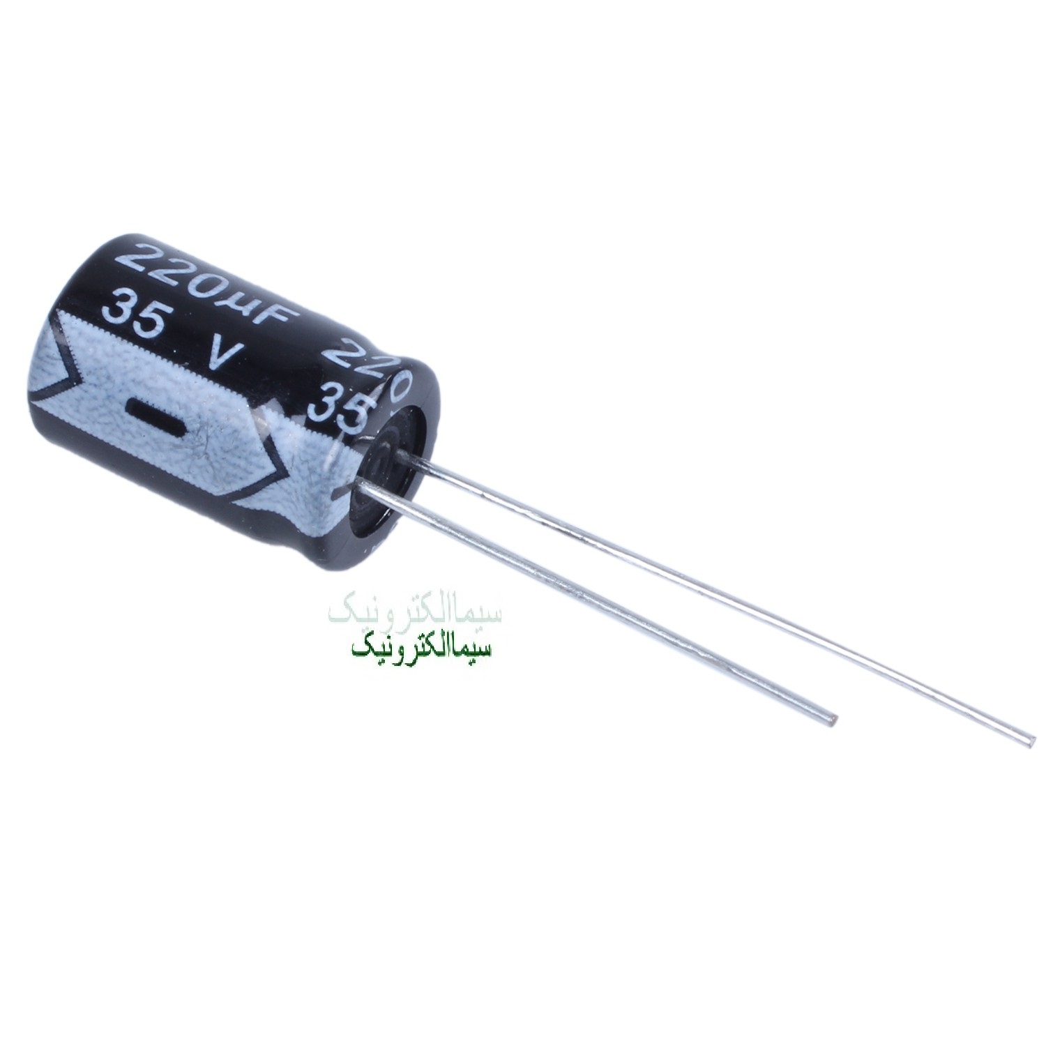 خازن الکترولیت 220میکرو فاراد 35ولت(220uf 35v)