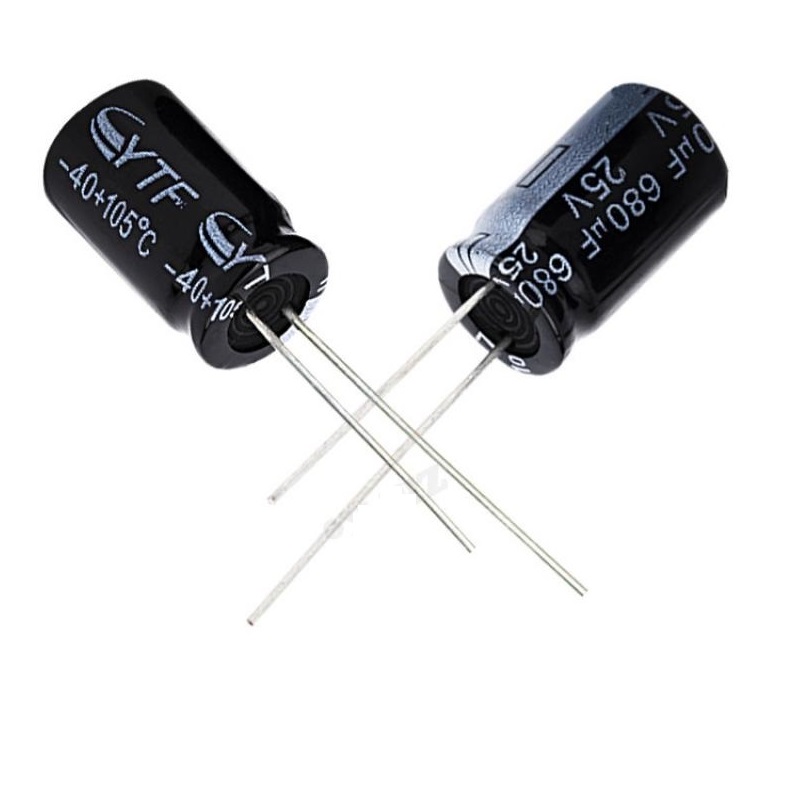 خازن الکترولیت 680میکرو فاراد 25ولت(680uf 25v)
