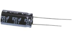 خازن الکترولیت 820میکرو فاراد 25لت(820uf 25v)